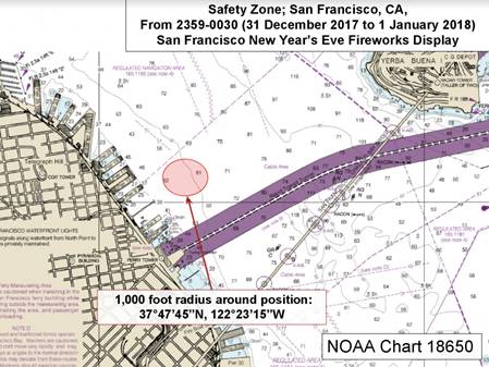 Coast Guard enforces safety zone for San Francisco New Year's Eve fireworks display